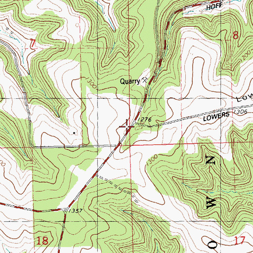 Topographic Map of O'Connell School (historical), WI