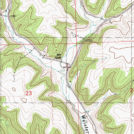 Topographic Map of Upper Weister School (historical), WI