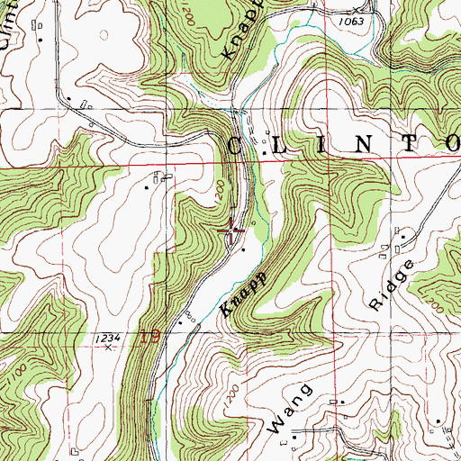 Topographic Map of Knapp School (historical), WI