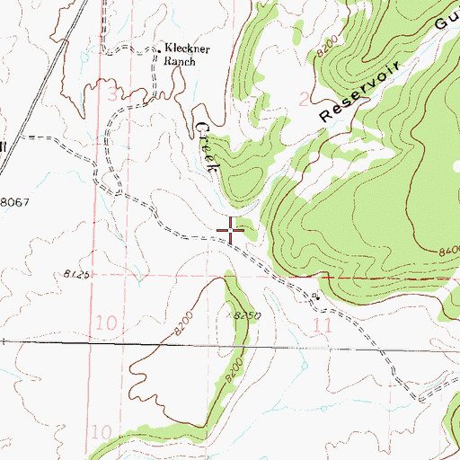 Topographic Map of Reservoir Gulch, CO