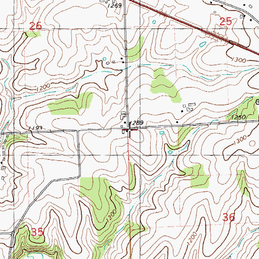 Topographic Map of North Natwick School (historical), WI