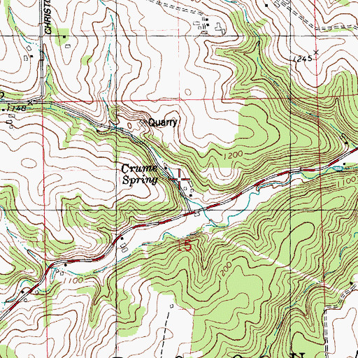 Topographic Map of Seas Branch School (historical), WI