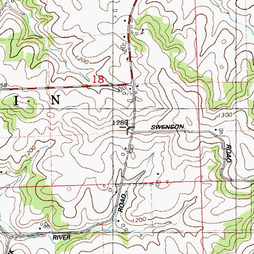 Topographic Map of White School (historical), WI