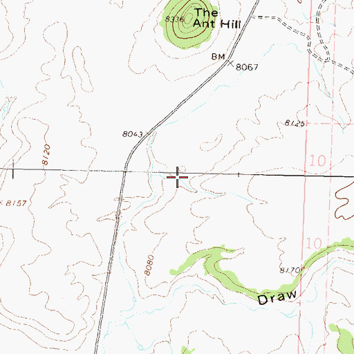 Topographic Map of The Ant Hill, CO