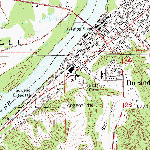 Topographic Map of Assumption Catholic School, WI