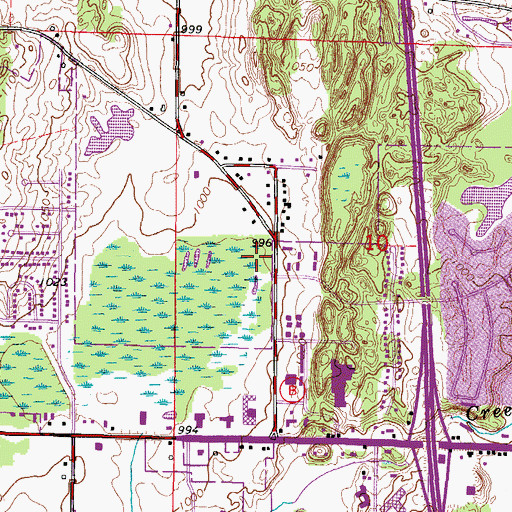 Topographic Map of Aibecker County Park, WI