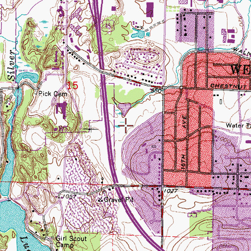 Topographic Map of Bicentennial Park, WI