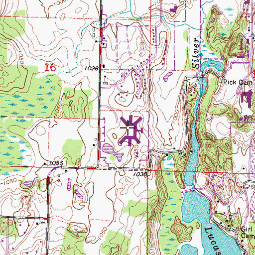 Topographic Map of Cedar Ridge Retirement Campus, WI