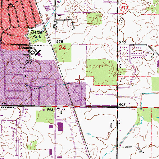 Topographic Map of Forest View Park, WI
