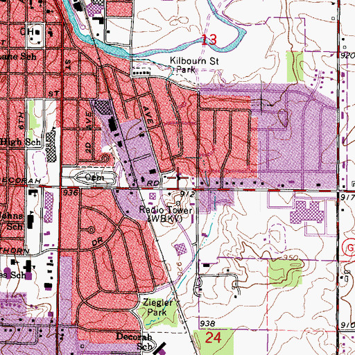 Topographic Map of Good Shepherd Evangelical Lutheran Church, WI