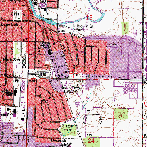 Topographic Map of Good Shepherd Lutheran School, WI