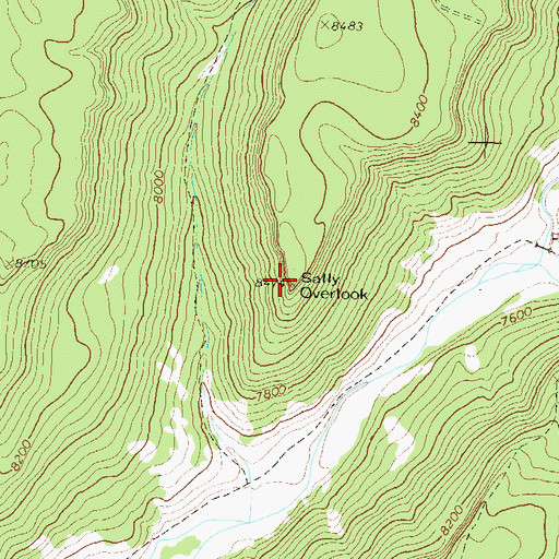Topographic Map of Sally Overlook, CO