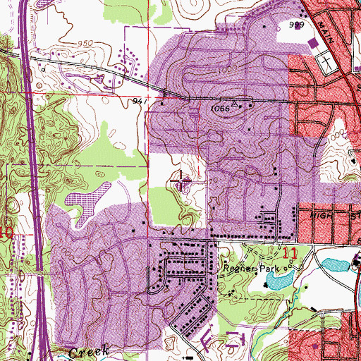 Topographic Map of Green Tree Elementary School, WI