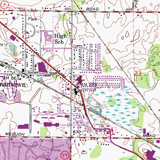 Topographic Map of MacArthur Elementary School, WI