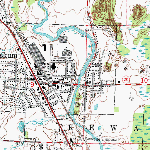 Topographic Map of Saint Lucas Grade School, WI