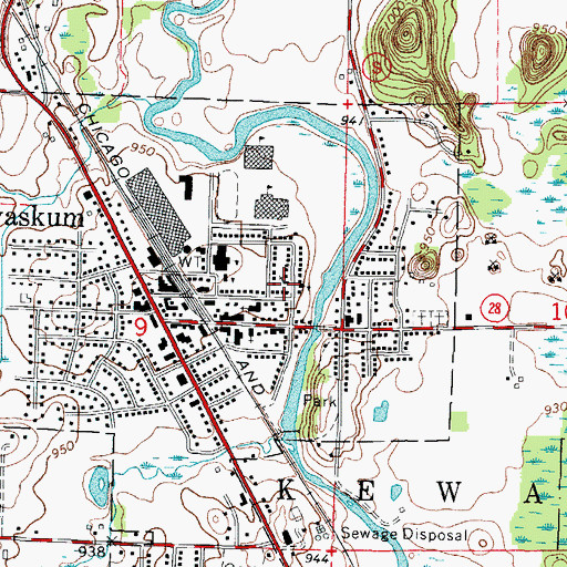 Topographic Map of Saint Lucas Lutheran Church, WI