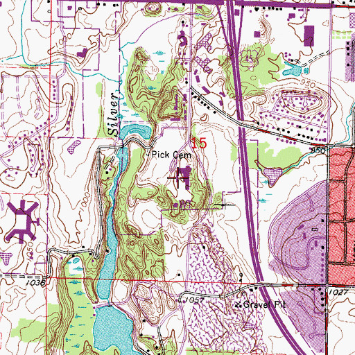 Topographic Map of University of Wisconsin Center Washington County, WI