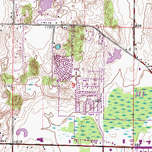 Topographic Map of Villa Park, WI