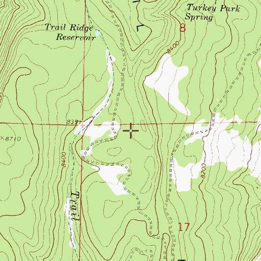 Topographic Map of Trail Ridge, CO