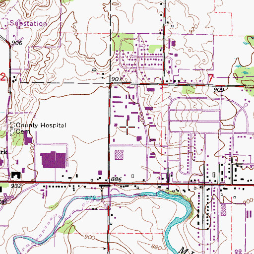 Topographic Map of West Bend Industrial Park North, WI