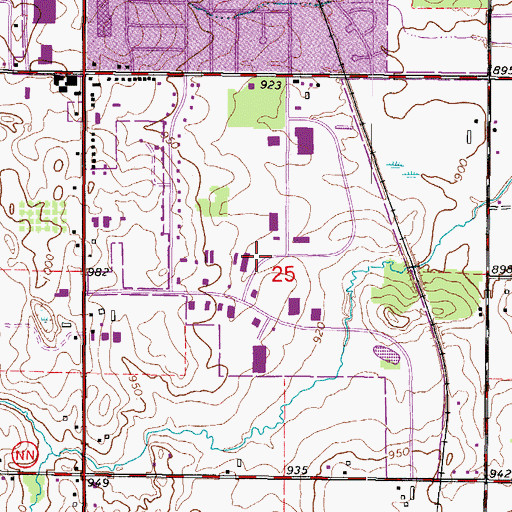 Topographic Map of West Bend Industrial Park South, WI