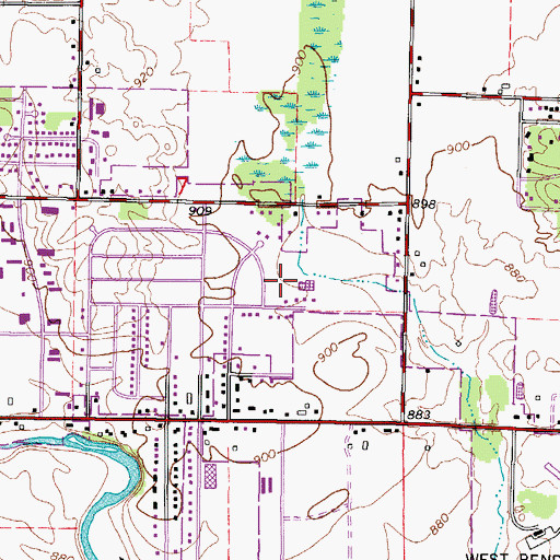 Topographic Map of Wingate Park, WI