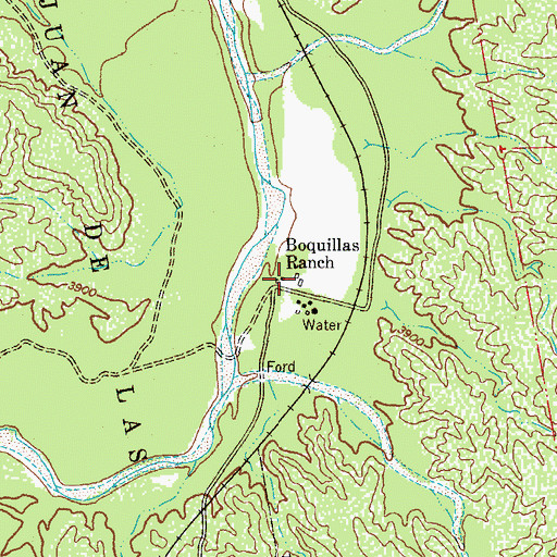 Topographic Map of Boquillas Ranch, AZ