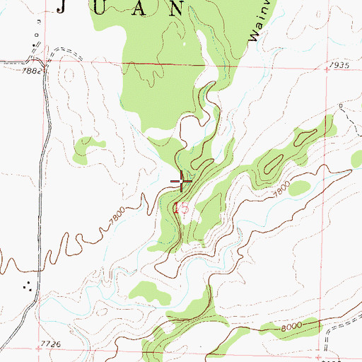 Topographic Map of Wainwright Draw, CO