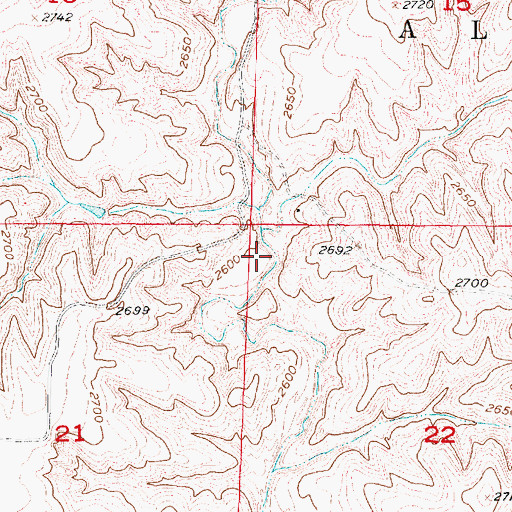 Topographic Map of Township of Allen, NE