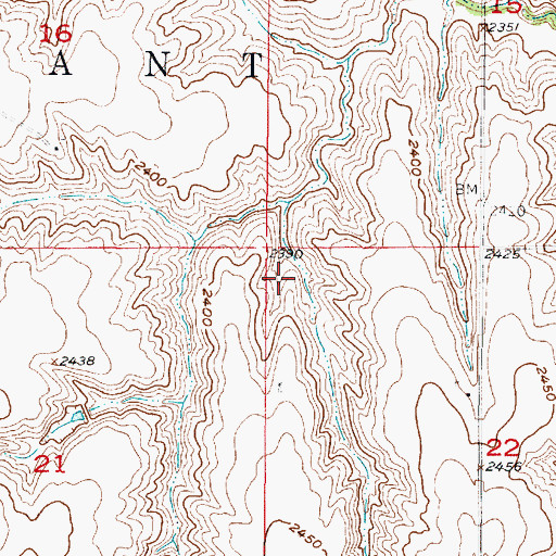 Topographic Map of Township of Grant, NE