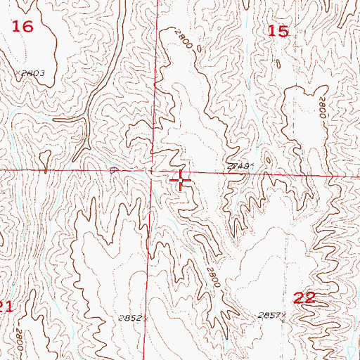 Topographic Map of Township of Laws, NE