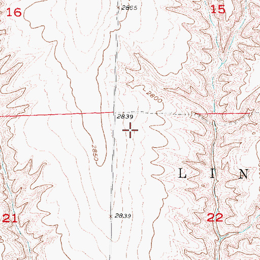 Topographic Map of Township of Lincoln, NE