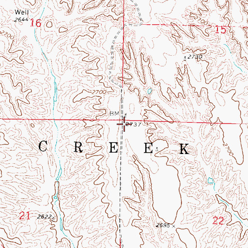 Topographic Map of Township of Plum Creek, NE