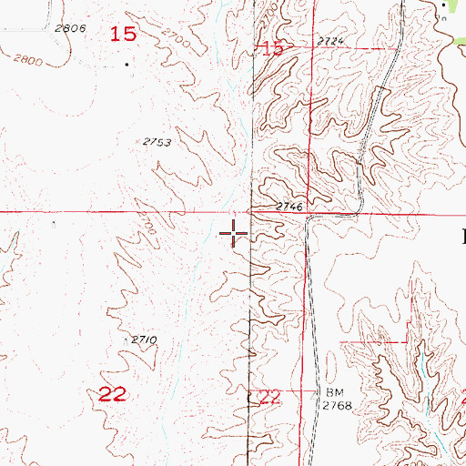 Topographic Map of Township of Russell, NE