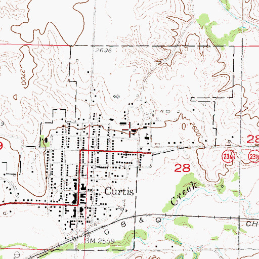Topographic Map of Nebraska College of Technical Agriculture, NE