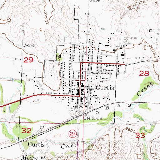 Topographic Map of Klyte Burt Memorial Library, NE