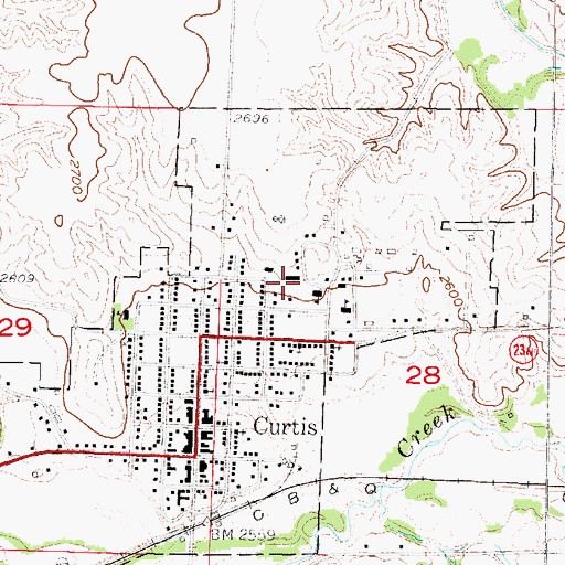 Topographic Map of Sunset Haven, NE