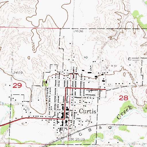 Topographic Map of Vineyard Faith Fellowship Church, NE