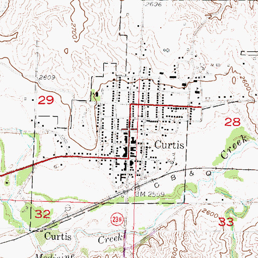 Topographic Map of United Methodist Church, NE