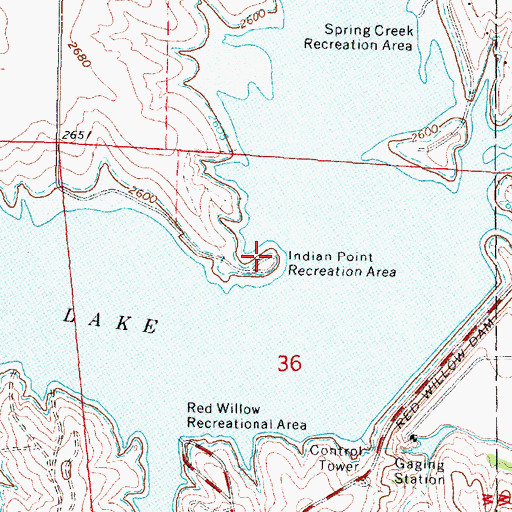 Topographic Map of Indian Point Campground, NE