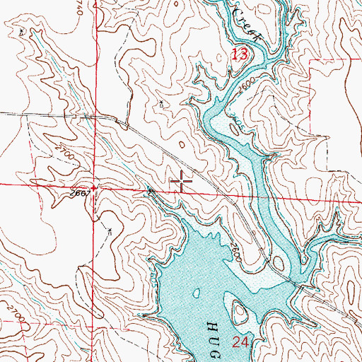 Topographic Map of Bluegill Haven Campground, NE