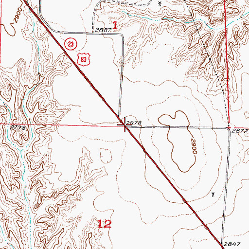 Topographic Map of Highland School (historical), NE