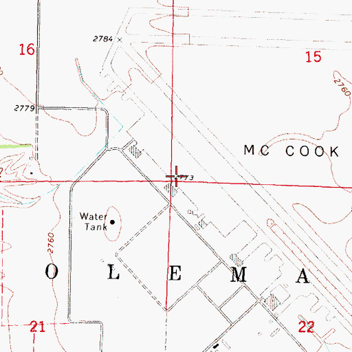 Topographic Map of McCook Army Air Base Museum, NE