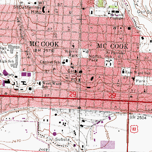 Topographic Map of Museum of the High Plains, NE