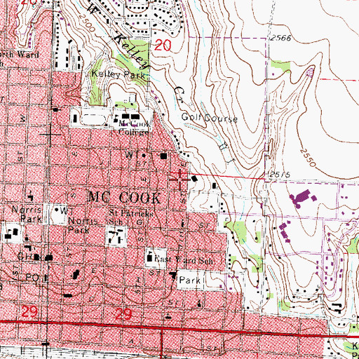 Topographic Map of Elks Ball Park, NE