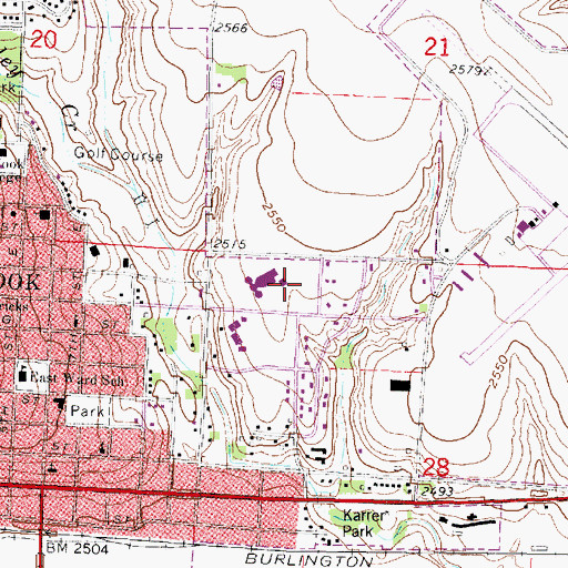 Topographic Map of Community Hospital, NE
