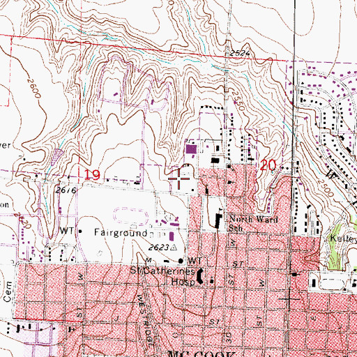 Topographic Map of Lazy L Mobile Ranch, NE