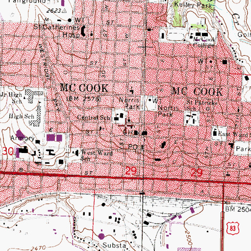 Topographic Map of Saint Albans Episcopal Church, NE