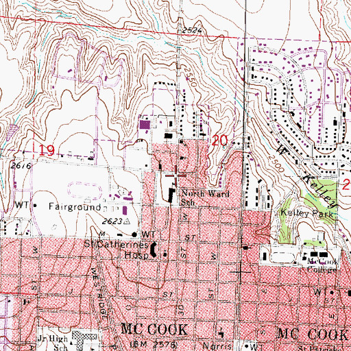 Topographic Map of Trinity Lutheran Church, NE