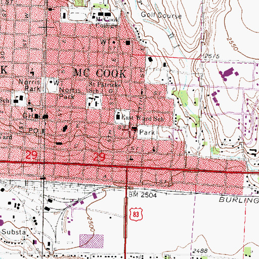 Topographic Map of Peace Lutheran Church, NE